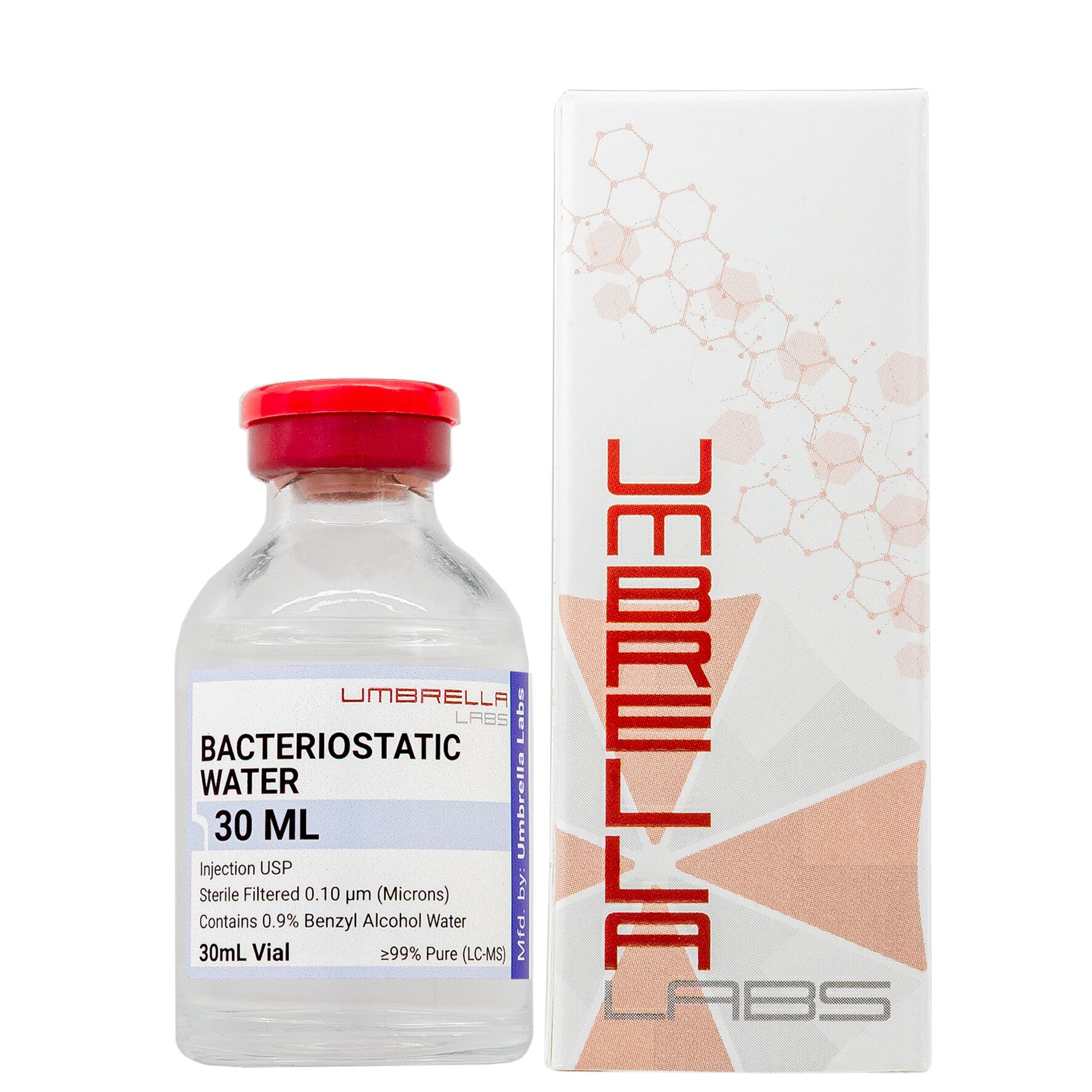 BACTERIOSTATIC WATER 30ML VIAL FOR PEPTIDES UMBRELLA Labs BACTERIOSTATIC WATER 30ML VIAL FOR PEPTIDES UMBRELLA Labs