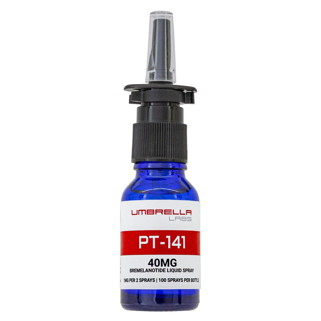 PT-141 BREMELANOTIDE PEPTIDE 40MG LIQUID SPRAY 15ML BOTTLE (1MG/2 SPRAYS,  40MG TOTAL) – UMBRELLA Labs