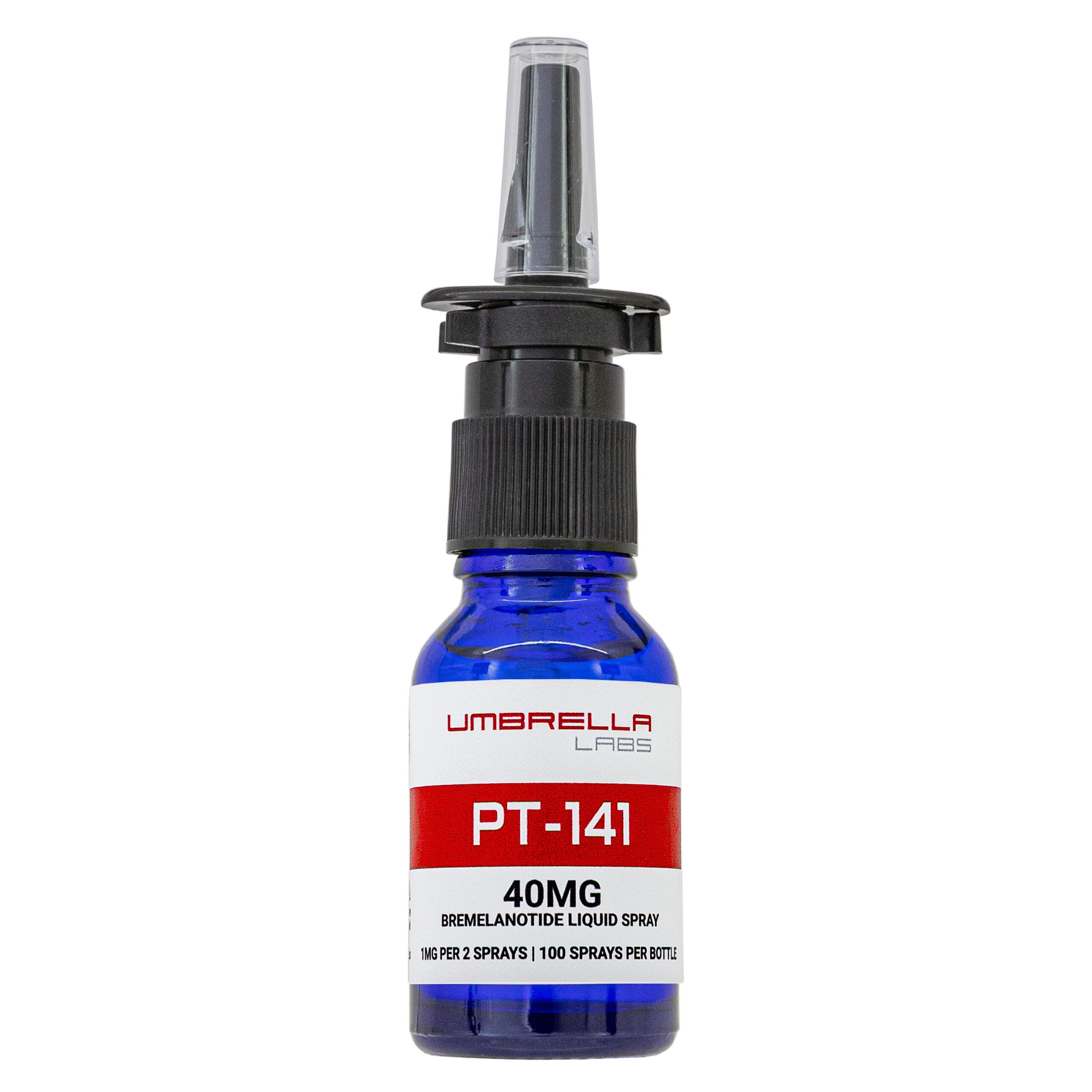 PT-141 BREMELANOTIDE PEPTIDE 40MG LIQUID SPRAY 15ML BOTTLE (1MG/2 SPRAYS,  40MG TOTAL) – UMBRELLA Labs