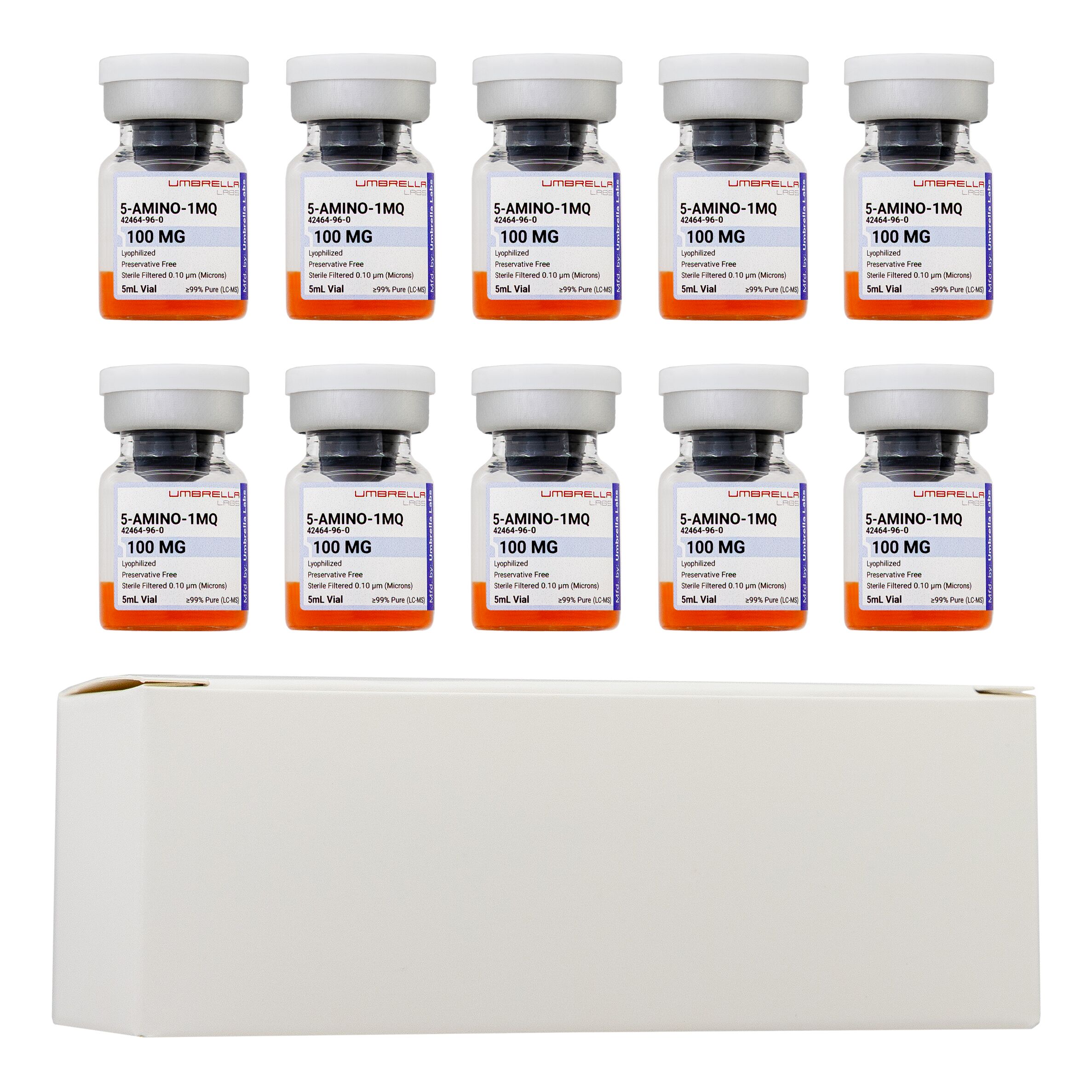 5-amino-1mq oral PEPTIDE 50MG/100MG VIAL (10-PACK) – UMBRELLA Labs Unlocking Youthful Vitality: The Power